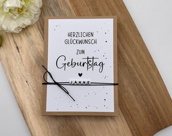 Geschenkverpackung Geldgeschenk Geburtstag schwarz weiß personalisiert