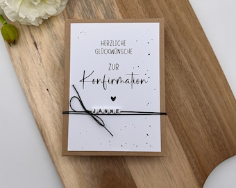 Personalized money gift packaging for Confirmation and Communion, black and white