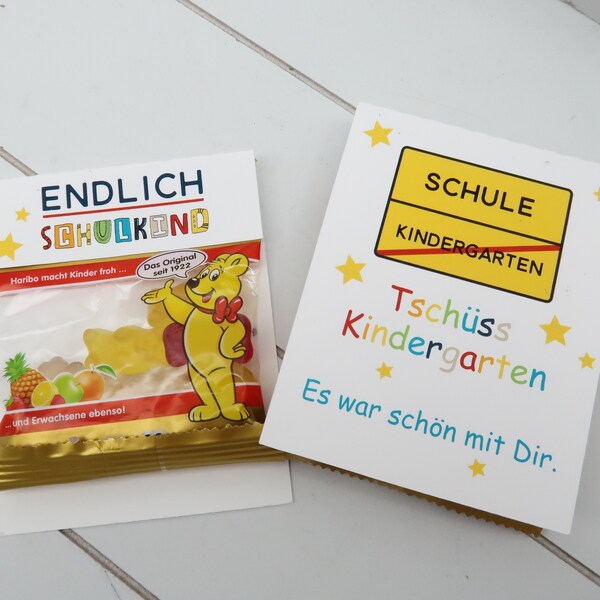 Abschiedsgeschenk Kindergarten Gummibären Geschenk