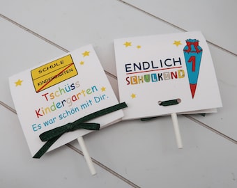 Abschiedsgeschenk Kindergarten Traubenzucker-Lolly/Süßigkeit Geschenk