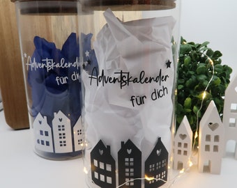 Vinylaufkleber Adventskalender für Gläser