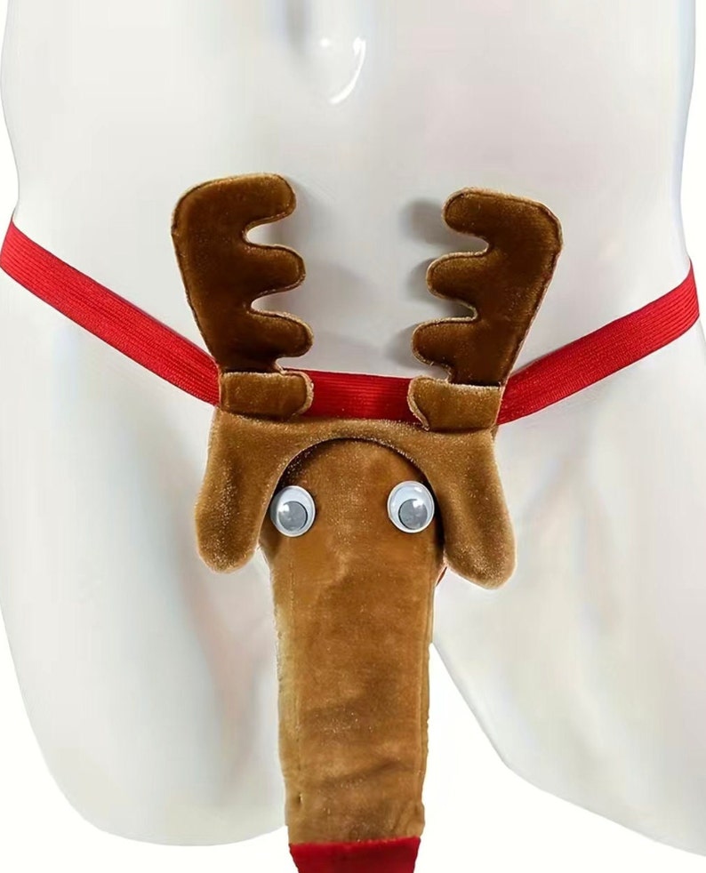 Men's Novelty Christmas Gift Reindeer G String Gag Present Etsy UK