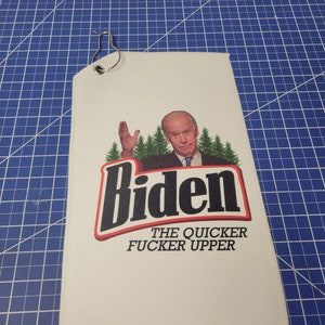 Biden The Quicker F*cker Upper Golf Towel - Patriotic - Sublimated - #FJB - Great Gift Idea- Multiple Sizes!