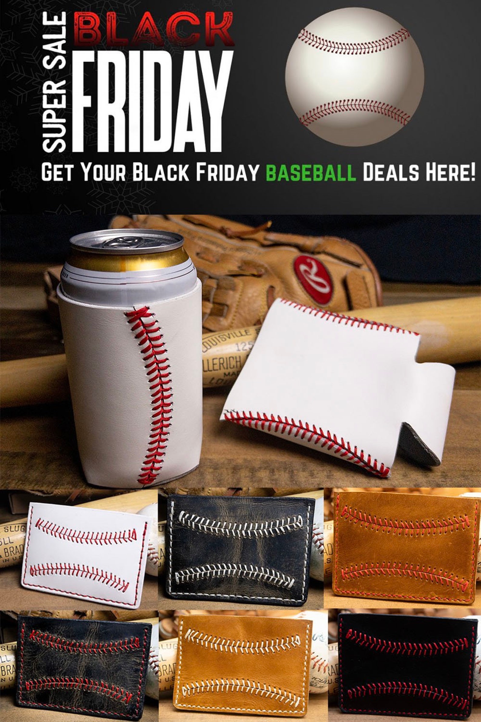 Baseball Leather Koozie Beer Koozie Soda Koozie Handmade Etsy