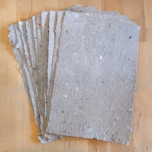 Handmade Recycled Paper Deckle Edge Stationary 10 pack