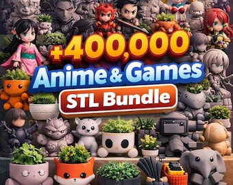 400000+ Anime STL Files Mega Bundle | Ultimate 3D Print Models Library | Anime Figures, Characters & More | Instant Download