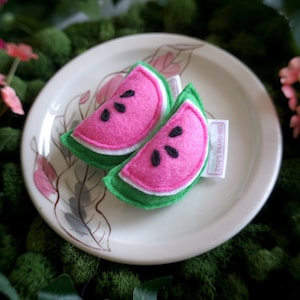 Handcrafted Catnip Watermelon Cat Toy image 1