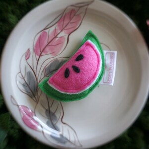 Handcrafted Catnip Watermelon Cat Toy image 3