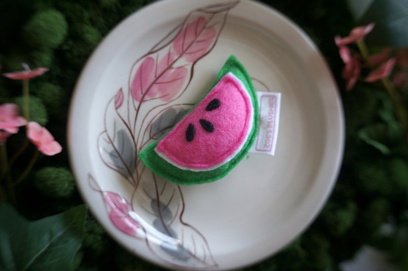 Handcrafted Catnip Watermelon Cat Toy image 3