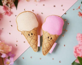 Handcrafted Catnip Ice Cream Cone Cat Toy