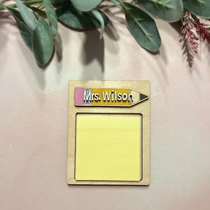 Teacher desk post it note holder, Teacher appreciation gift