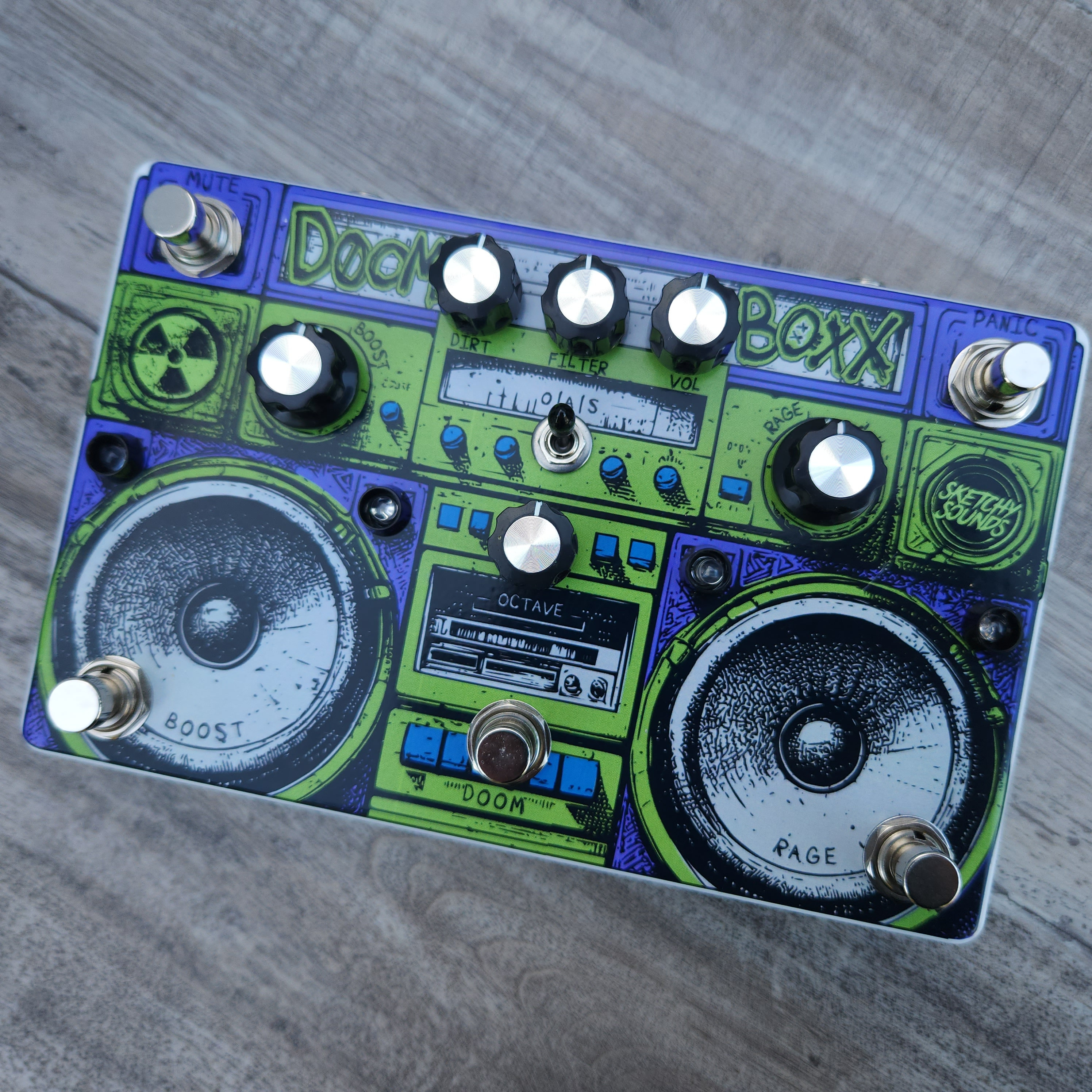 Sketchy Sounds Doom Boxx Octave Distortion and Boost Guitar