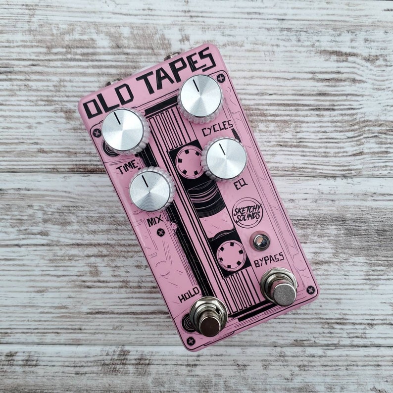 Sketchy Sounds Old Tapes Delay Guitar Pedal Pink