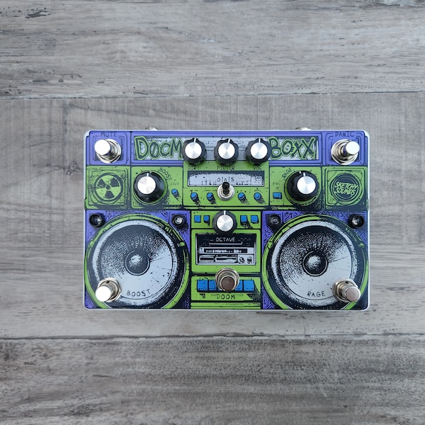 Sketchy Sounds Doom Boxx Octave Distortion and Boost Guitar Pedal