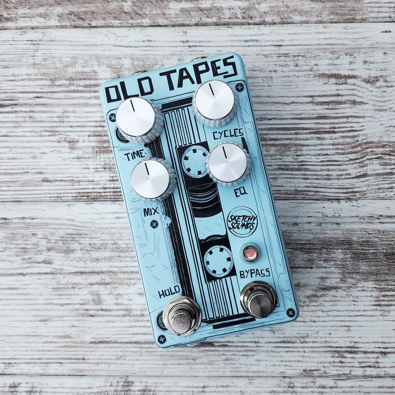 Sketchy Sounds Old Tapes Delay Guitar Pedal Blue