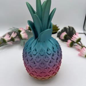 Pineapple Home Decor STL - Plant Design With Leaf Texture