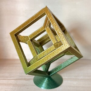 Geometric Cube Stand - structural geometric ornament