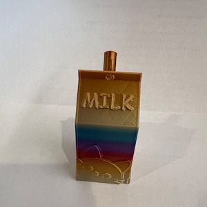 Lindo cartón de leche gato temático llavero accesorio de moda divertido accesorio de moda