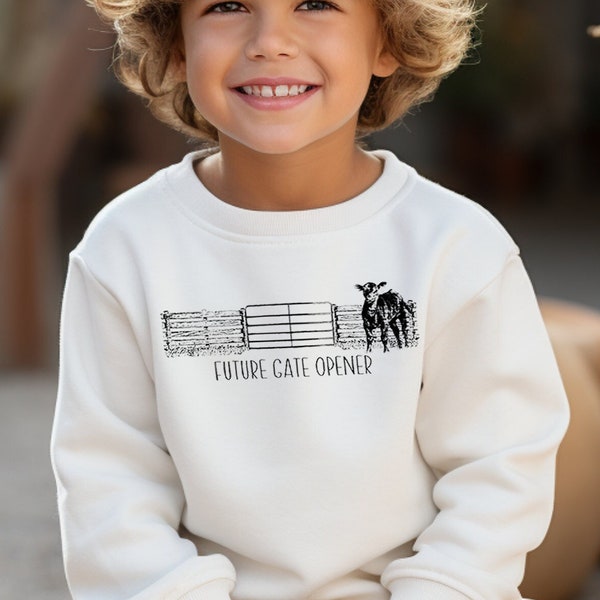 Future Gate Opener Sweatshirt, Future Western Baby Boy Retro Hoodie, Cute Country Toddler Shirt, Pregnancy Announcement, Farmer Life Sweater