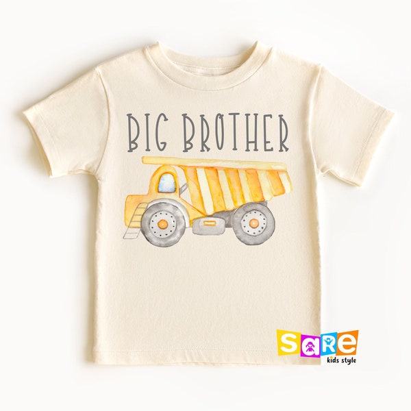 Big Brother Construction Shirt, Cool Big Brother Shirt, Big Brother Gift, Birth Announcement, Sibling Reveal Shirt, Big Bro,Brother Announce