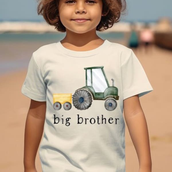 Big Brother Shirt, Big Brother Under Tractor Shirt, Brother Digger Bodysuit, Pregnancy Announcement, Pregnancy Reveal Shirt, Big Bro