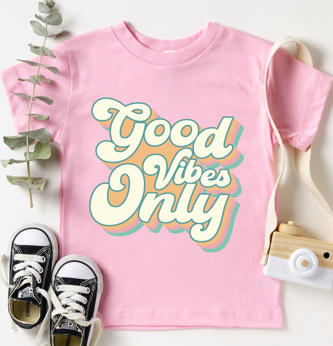 Retro Good Vibes Only Shirt, Good Vibes Shirt, Cute Retro Kids Shirt, Vintage Shirt, Good Vibes