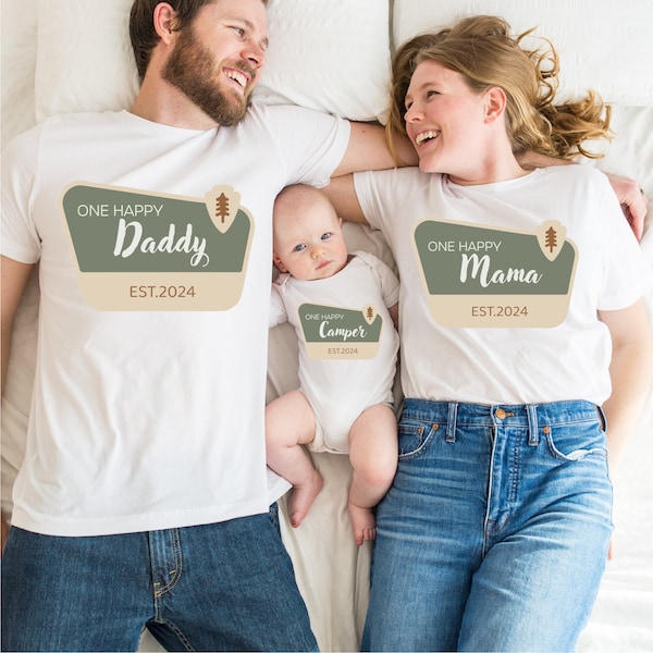 One Happy Camper Shirt, Family Camping Shirt, First Birthday Shirt, Camping 1st Birthday Outfit, One Happy Camper Matching Family Tees