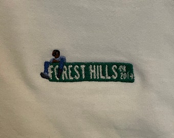 J Cole Embroidered Crewneck Forest Hills Drive