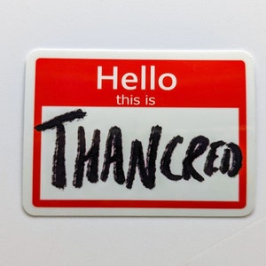 FFXIV meme &#39;This is Thancred&#39; Endwalker name tag sticker