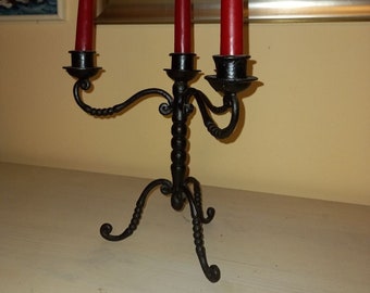 Steel Candleholder | Vintage Rustic Decor | Handforged