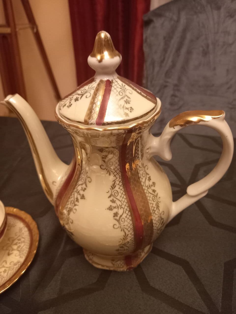 Fine Bavaria Porcelain Tea Set Vintage Austrian Porcelain Gilded Gold ...