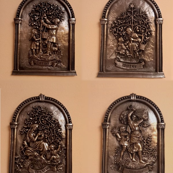Four Seasons Wall Plaques - Etsy