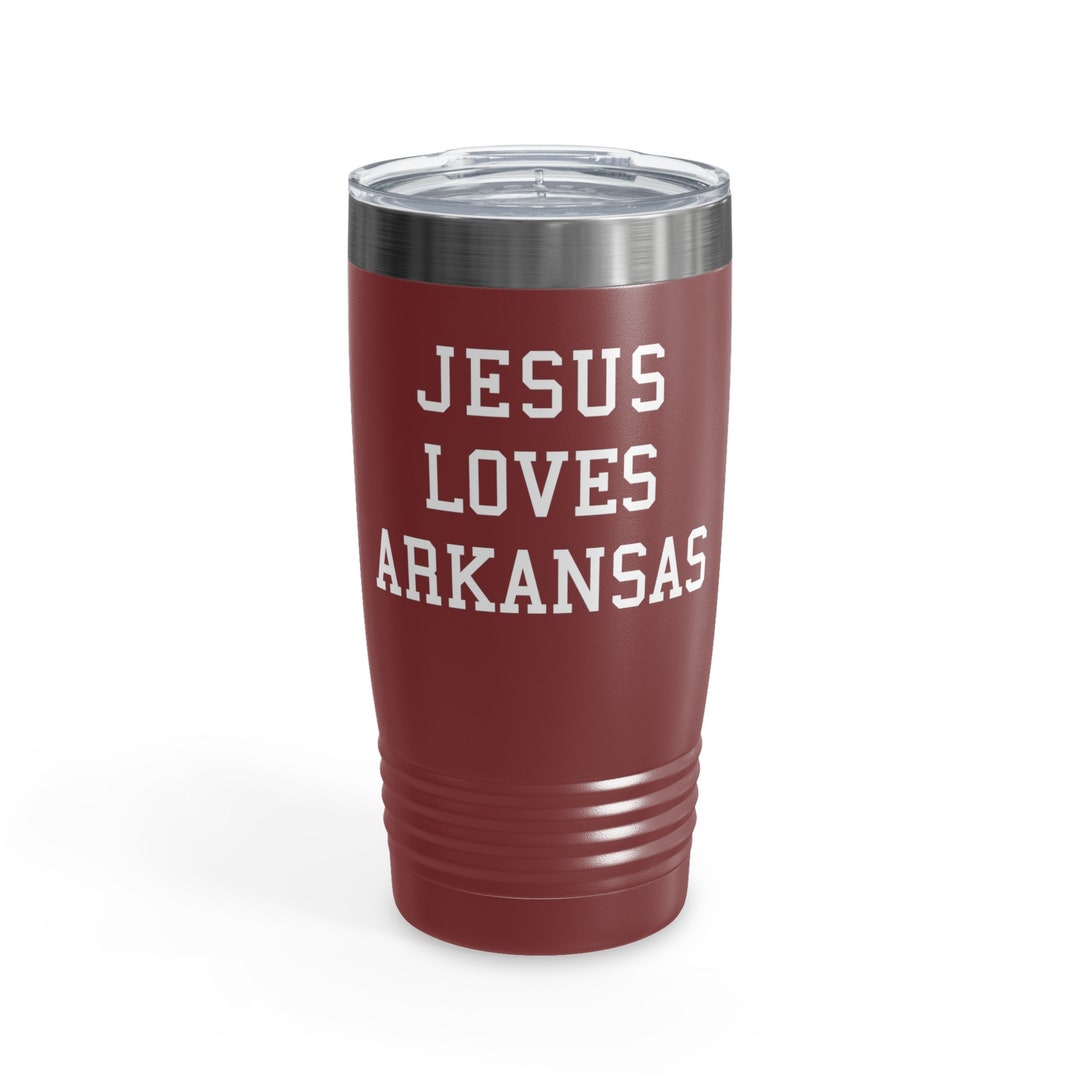 Jesus Loves Arkansas, Jesus Tumbler, Jesus Loves Tumbler, Christian