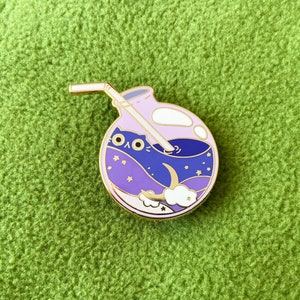 Magical Cat Pin | Hard Enamel Cat Pin | Potion Pin | Celestial Pin | Gold Cat Pin | Witchy Pin