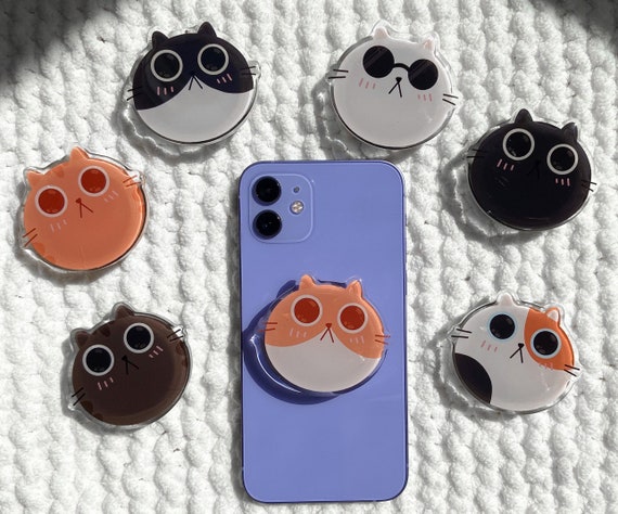 Cute Cat Phone Grip | Cat Phone Griptok | Griptok Phone Accessory