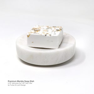 Handcrafted Marble Soap Dish: Minimalist Bathroom Decor