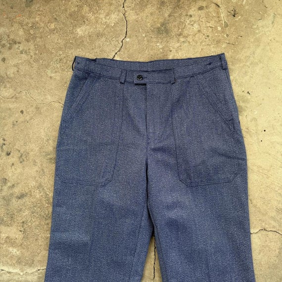 French work chore vintage fatigue patchwork pants - image 2