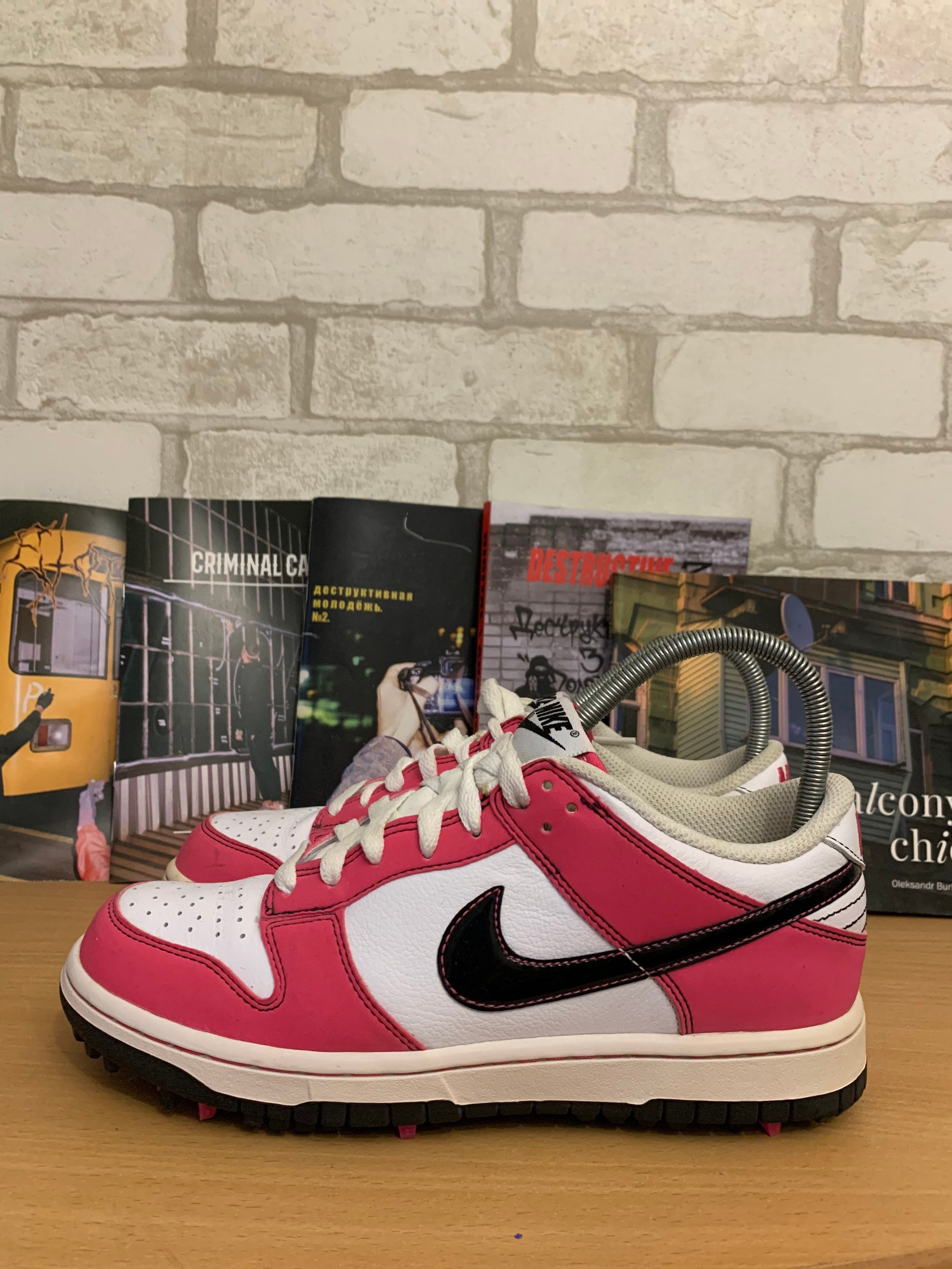 Nike Dunk Low Pink White Golf - Etsy