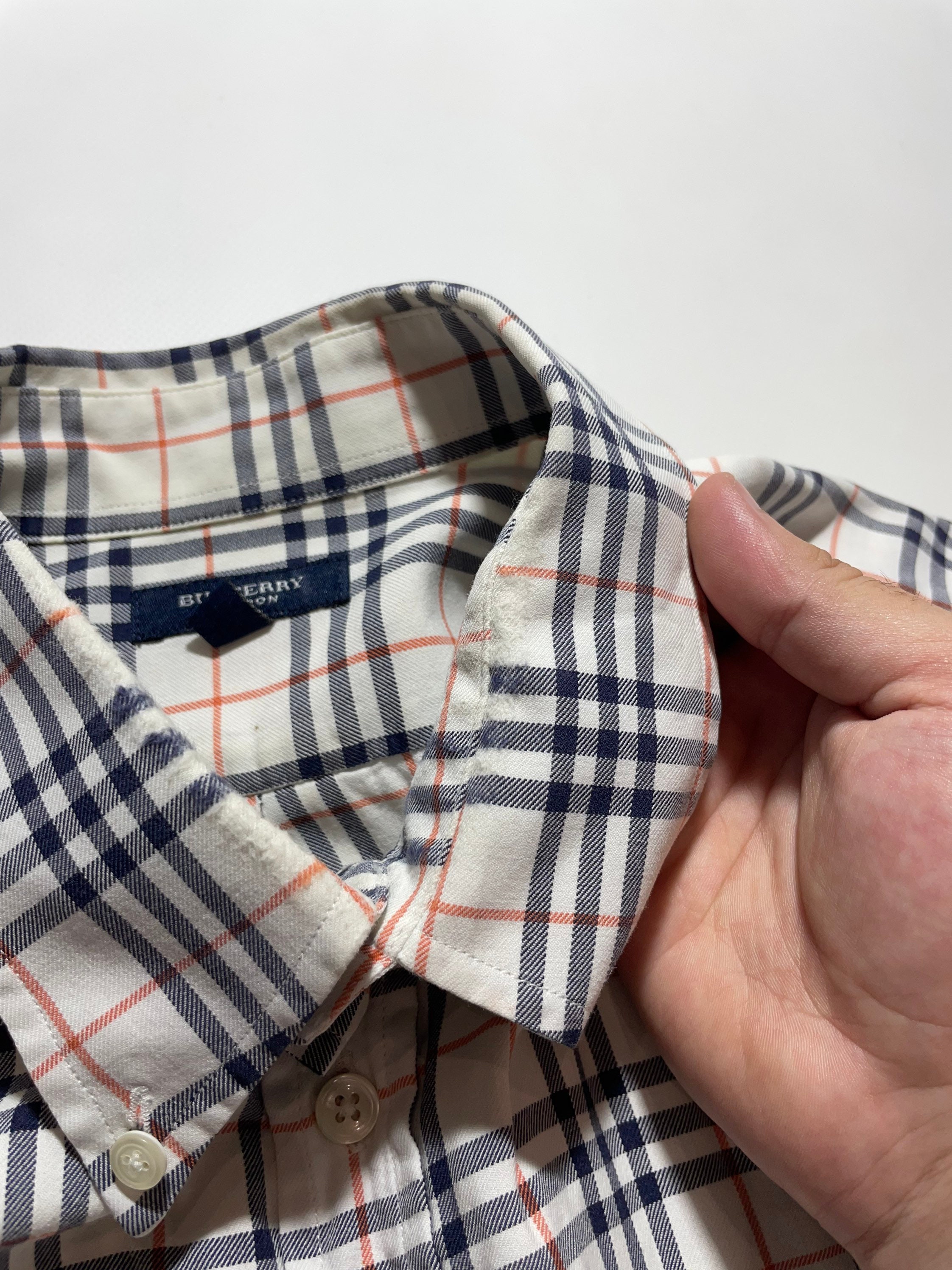 Burberry Vintage Nova Check Plaid Short Sleeve Shirt Etsy