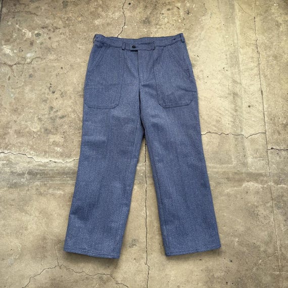 French work chore vintage fatigue patchwork pants - image 1