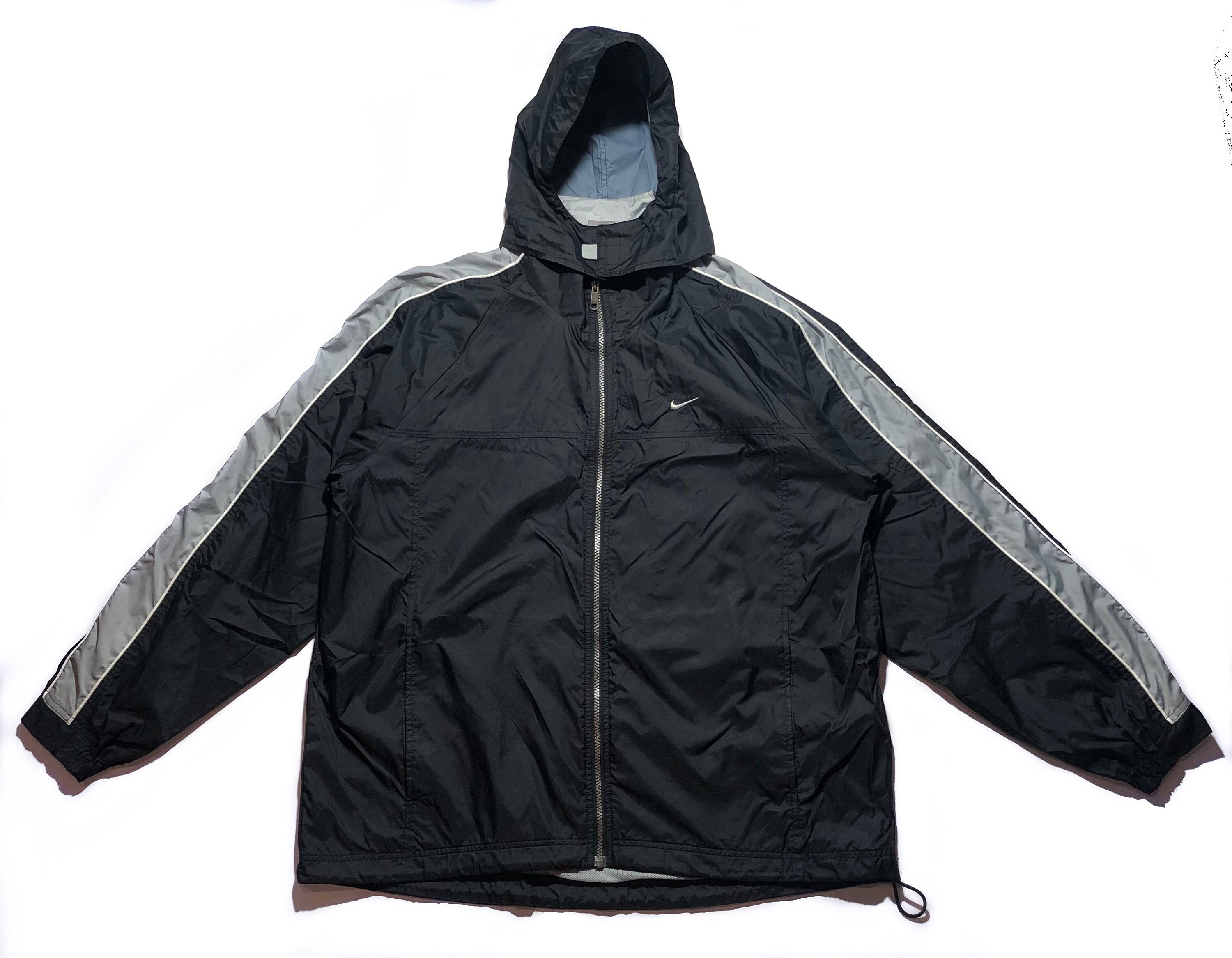 Rare!! Vintage Nike Big Swoosh Windbreaker Jacket X L Size