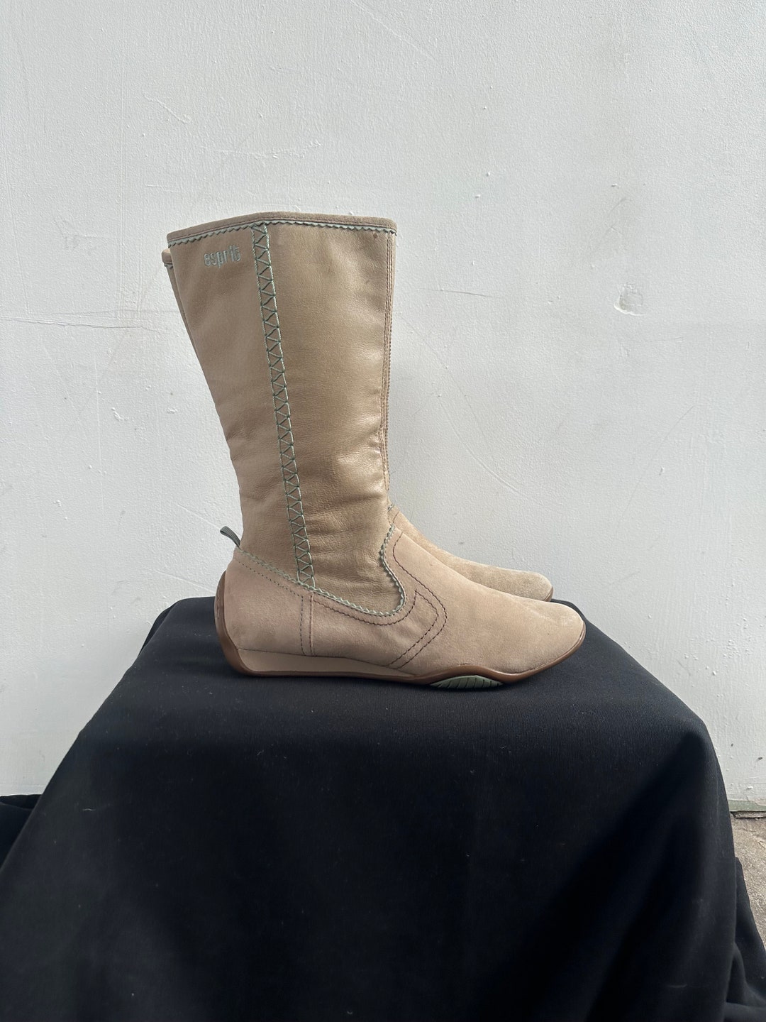 Esprit Leather High Moto Y2k Boxing Boots - Etsy
