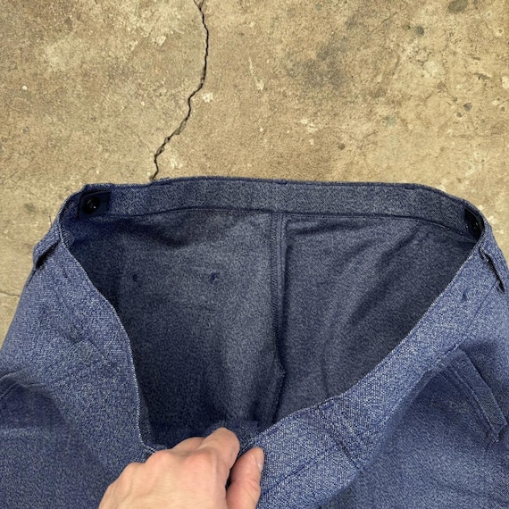 French work chore vintage fatigue patchwork pants - image 3