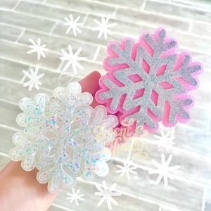 Glitter Snowflake Freshie  | Winter Freshie | Christmas Freshie | Stocking Stuffer