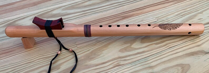 Native American お歳暮 Style 【予約販売】本 Flute Western Paduak with Cedar block Red
