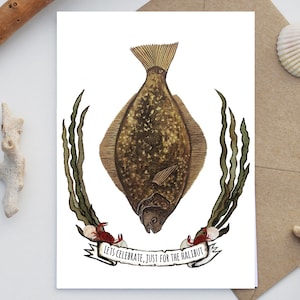 DESCARGA INSTANTE, Halibut, Celebremos sólo por el halibut, pescador de cumpleaños, tarjeta de cumpleaños, cumpleaños de pesca, cumpleaños de pesca divertido