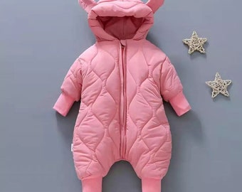 Pink Baby Bear Snowsuit