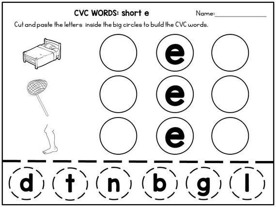 phonics cvc words short vowels a e i o u building words etsy