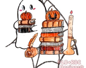 Aquarela boo Halloween png