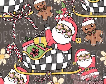 Papai Noel xadrez arquivo sem emendas